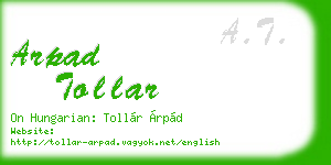 arpad tollar business card