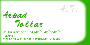 arpad tollar business card